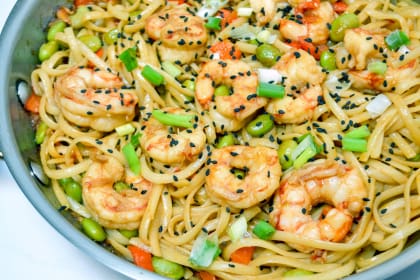 Sesame Shrimp Noodles