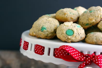 White Chocolate Peppermint Mocha Cookies