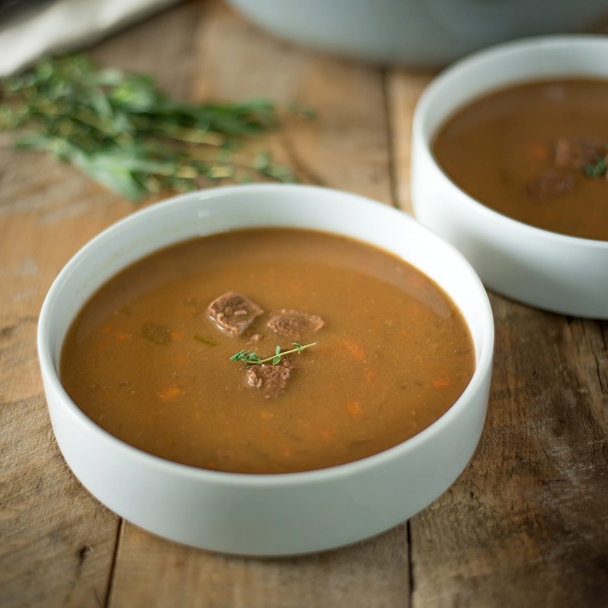 Brown soup clearance