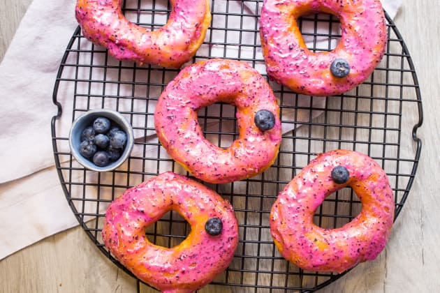 Blueberry Bourbon Brioche Doughnuts Photo