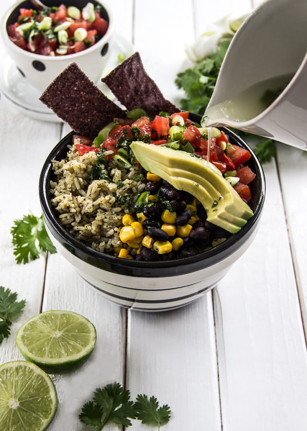 Cilantro Lime Rice Bowl with Avocado and Beans - Food Fanatic