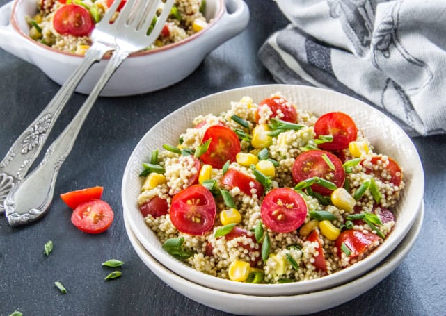 Quinoa Avocado Salad with Fresh Tomatoes and Sweet Corn