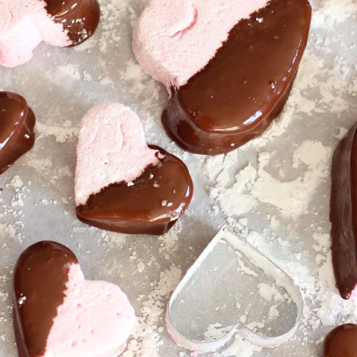 Chocolate Dipped Strawberry … Marshmallow Hearts