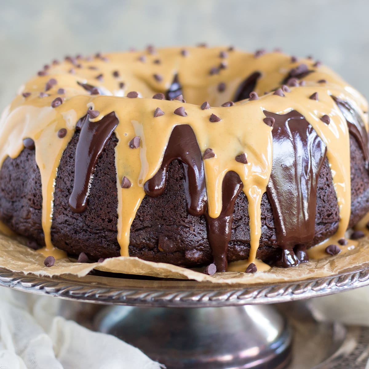 Chocolate Peanut Butter Bundt Cake Dark Chocolate Peanut Butter Bundt Cake Recipe Food Fanatic