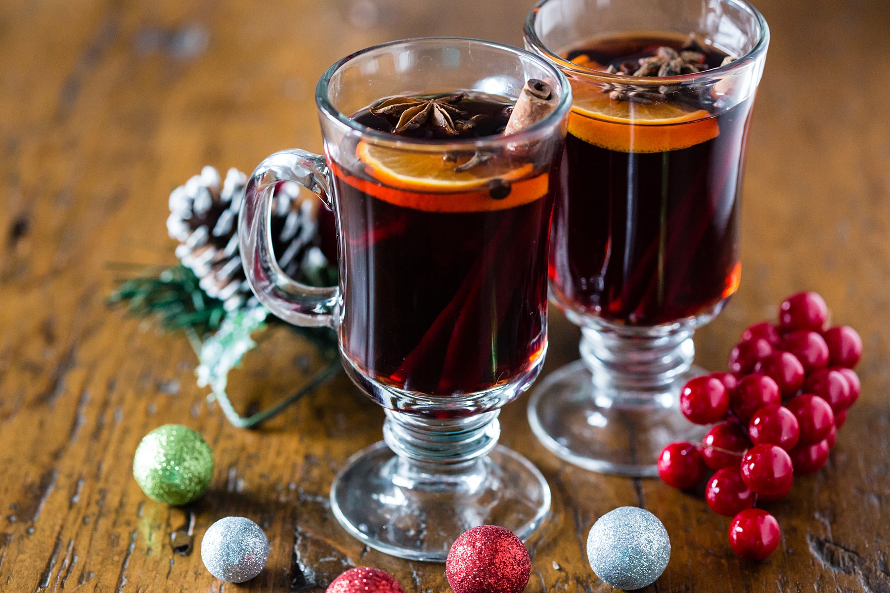 Christmas Spiced Mulled Wine Glass