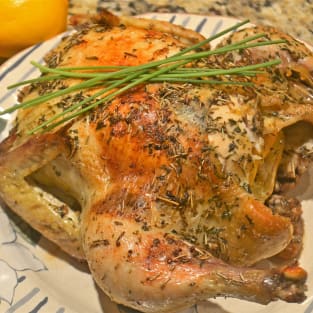 Lemon rosemary roast chicken photo