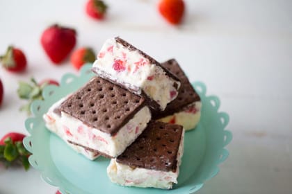 Strawberry Ice Cream Sandwiches