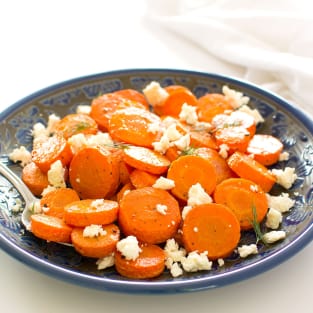 Roasted carrots with feta photo