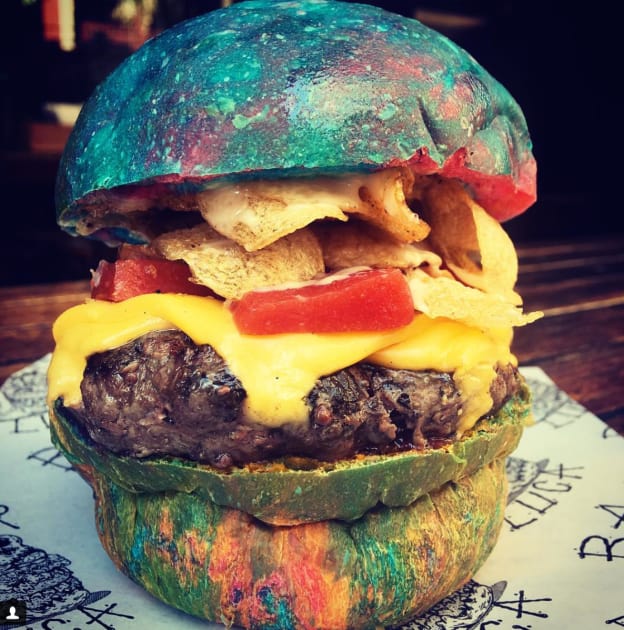Colorful burger