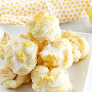 Puff pastry lemon knots photo