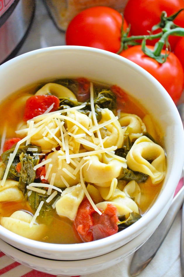 Instant Pot Tortellini Soup with Spinach Picture
