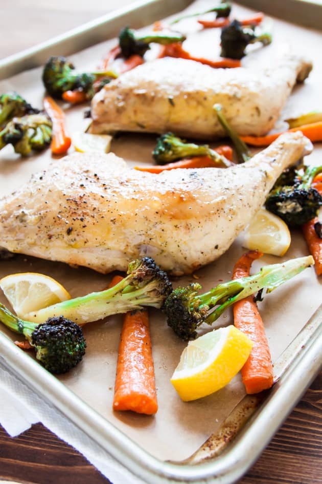 One Pan Roasted Chicken & Vegetables for Two - Food Fanatic