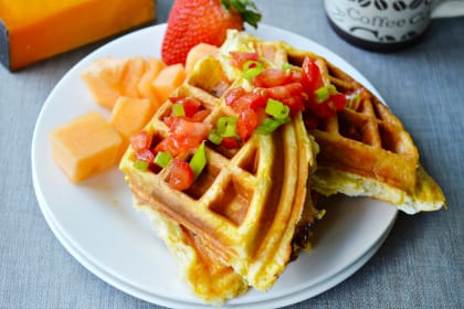 Egg and Cheese Waffle Sandwiches