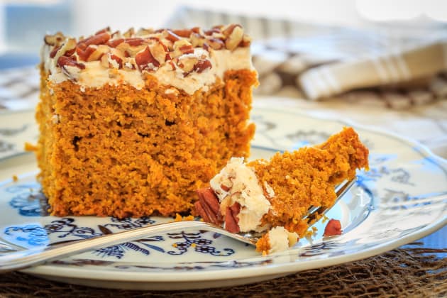 Pumpkin Snack Cake with Cream Cheese Frosting Image