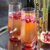St. Germain and Pomegranate Champagne Cocktail Recipe