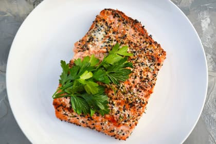 Roasted Salmon with Everything Bagel Spice Recipe