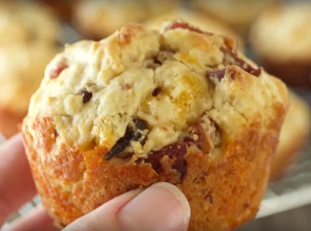 A Bacon Cheddar Muffin