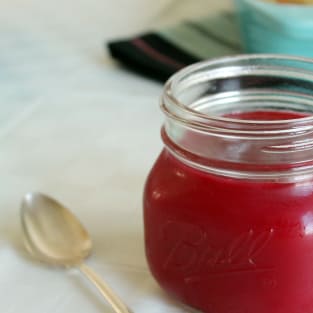 Homemade cranberry sauce photo