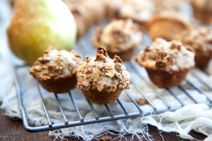 Spiced Pear Mini Muffins