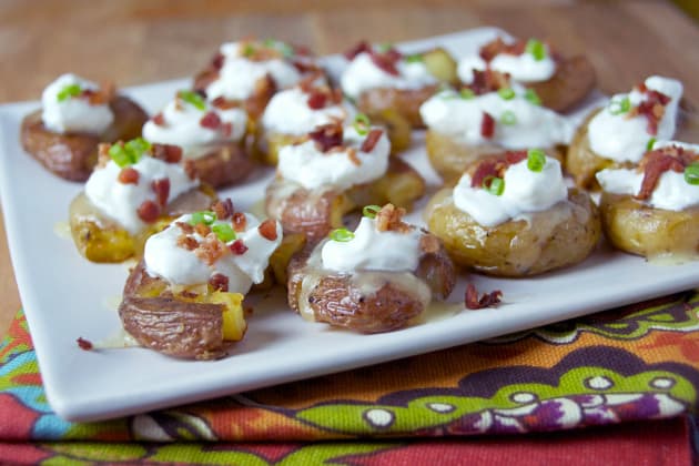 Loaded Smashed Potato Bites Photo