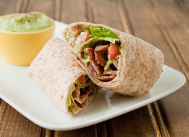 BLT Wrap with Avocado: Pureed to Perfection