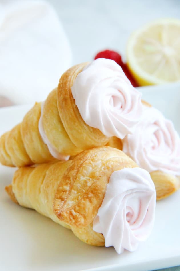 Lemon Raspberry Cream Horns Pic