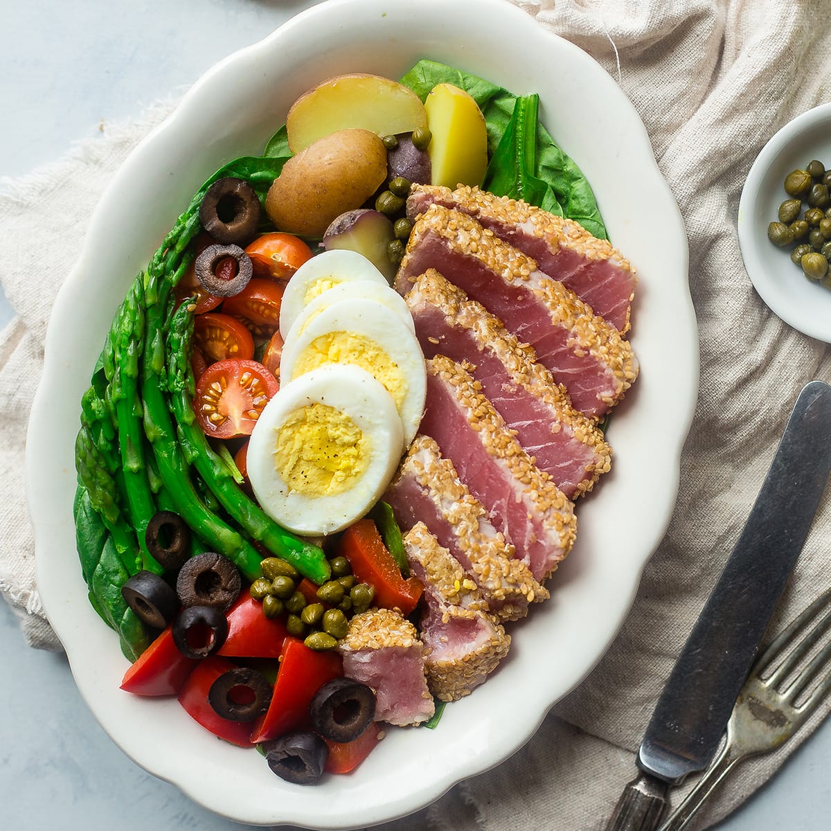 Asian Nicoise Salad Food Faith Fitness