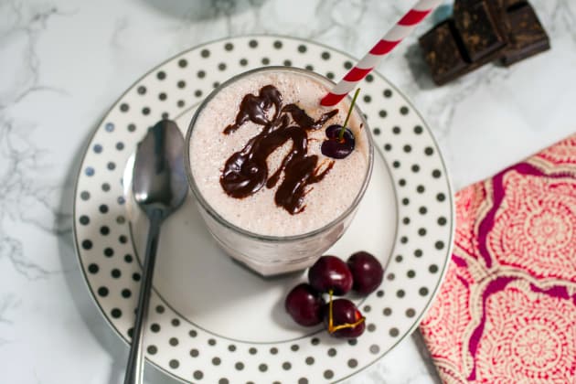 Cherry Bourbon Vanilla Milkshakes Photo