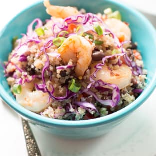 Shrimp quinoa salad photo