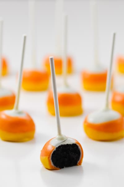 Candy Corn Oreo Pops Pic