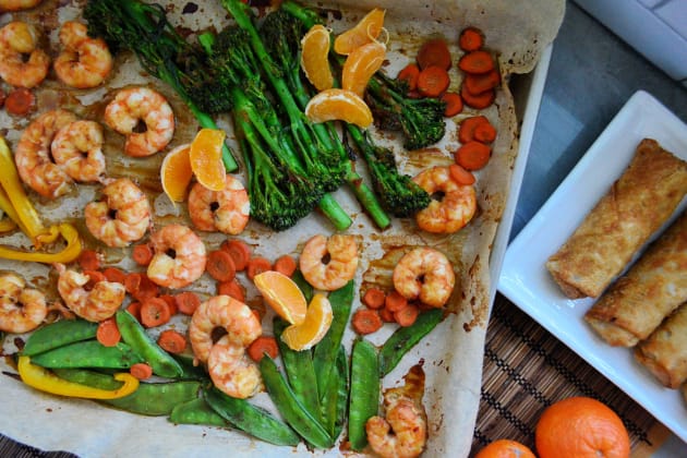 Easy Sheet Pan Shrimp Stir Fry