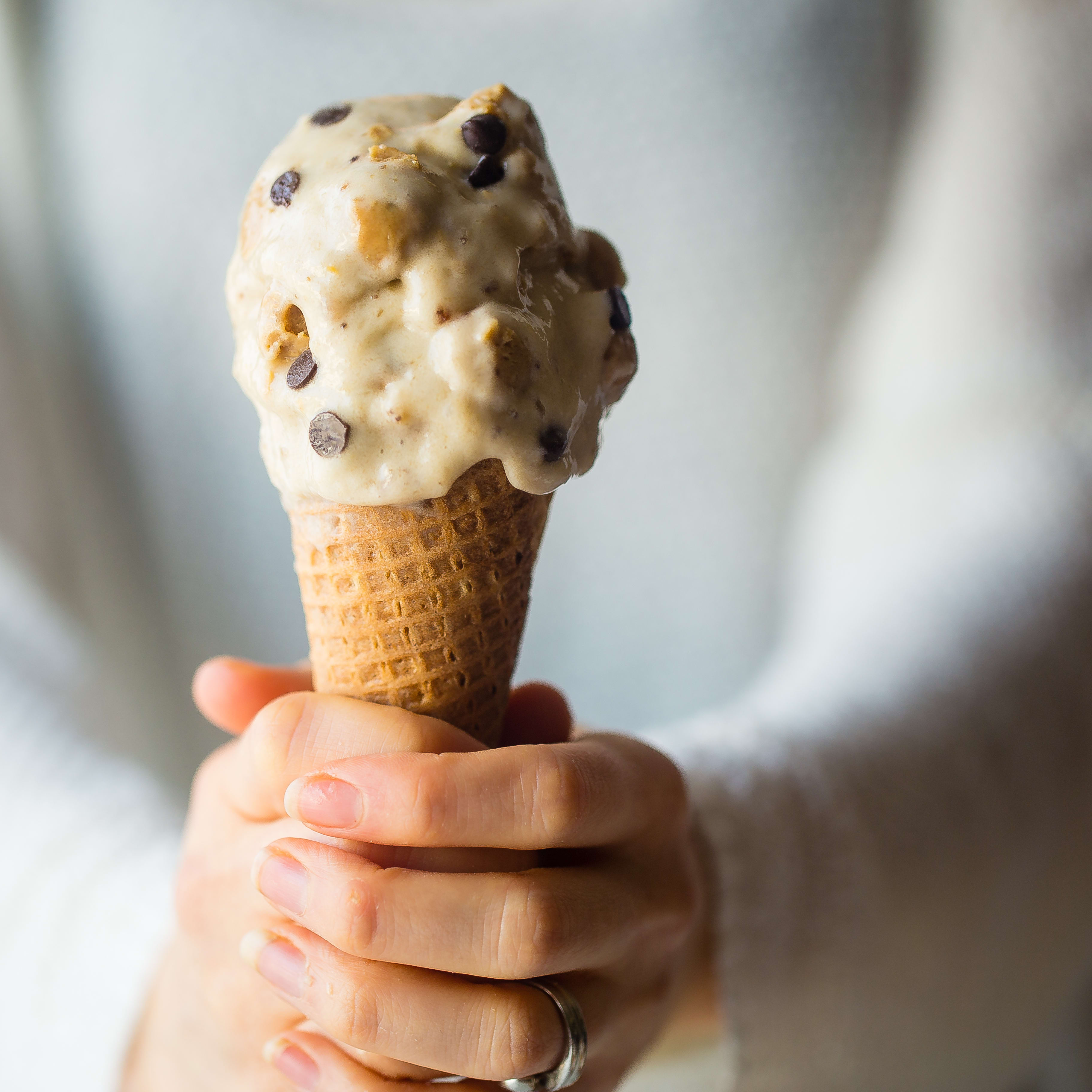 Cookie Dough Banana Ice Cream Recipe Food Faith Fitness Gradually add the flour, salt, and baking soda, mixing until just combined. vegan banana ice cream with cookie dough recipe