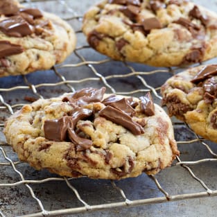 Marbled chocolate hazelnut cookies photo