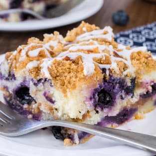 Blueberry pecan coffee cake photo