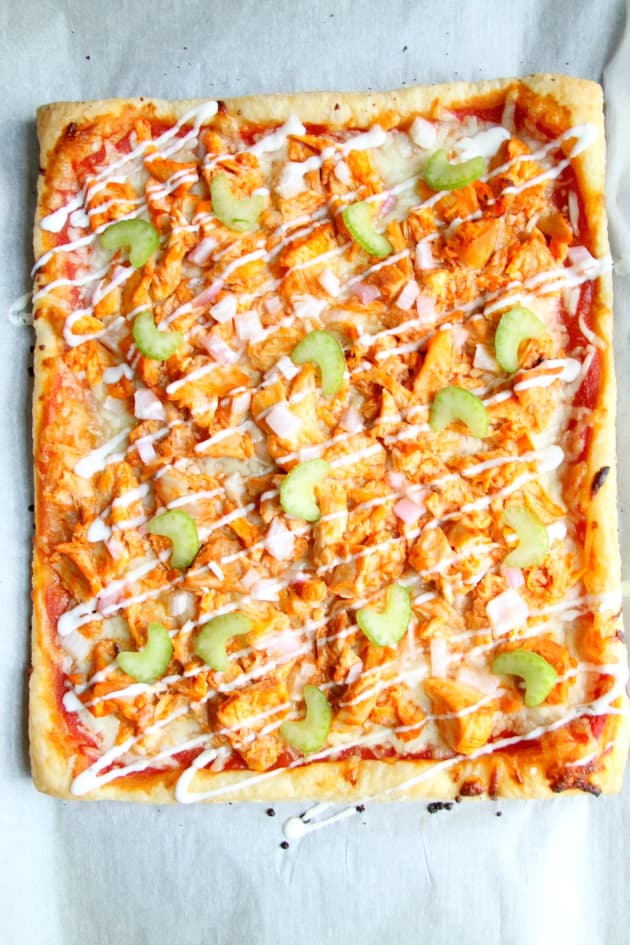 Buffalo Chicken Puff Pastry Pizza Image