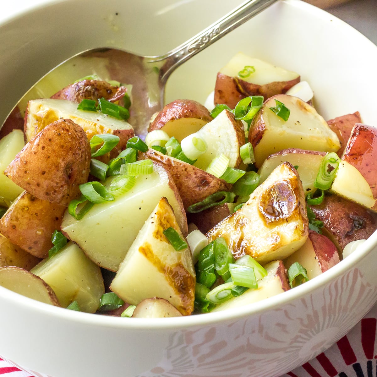 Lemony Grilled Potato Salad Recipe Food Fanatic