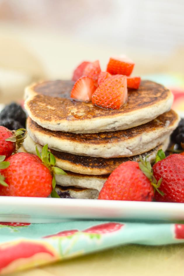 Gluten Free Pancakes with Berries Food Fanatic