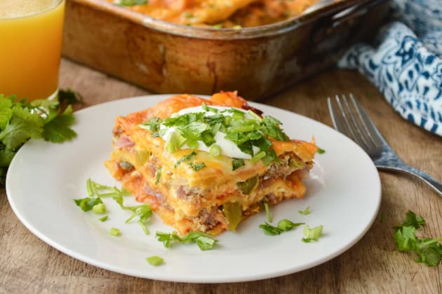 Enchilada Breakfast Casserole Recipe - Food Fanatic