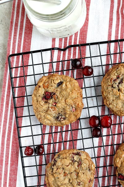 Cinnamon Chip Cranberry Oatmeal Cookies Recipe - Food Fanatic