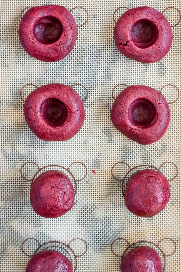 Red Velvet Thumbprint Cookies Image
