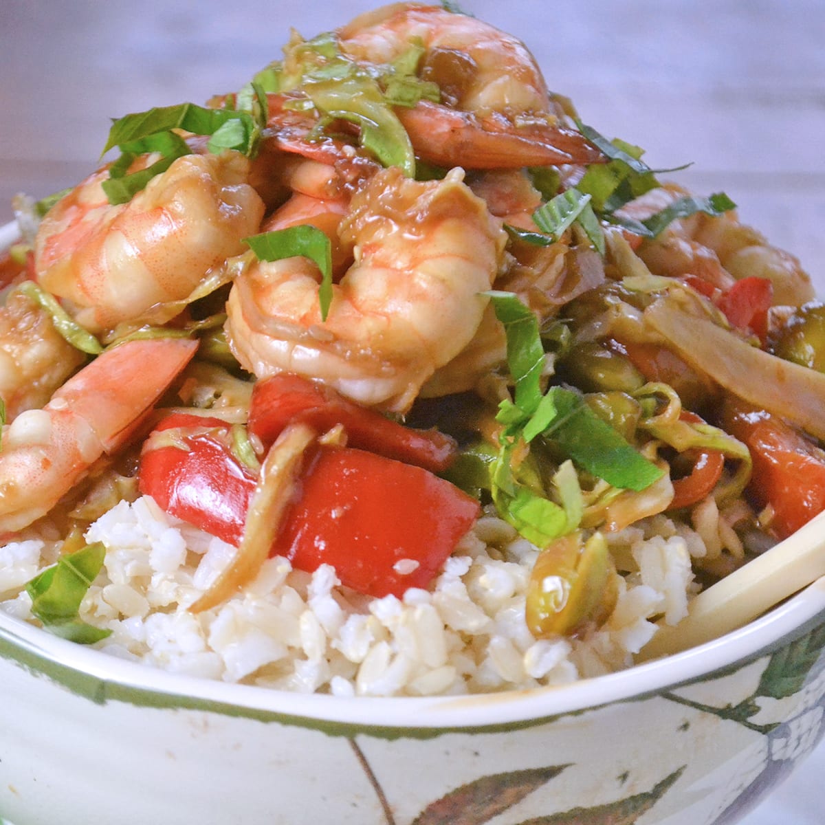 Shrimp store rice bowl