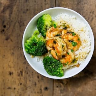 Shrimp and rice bowl
