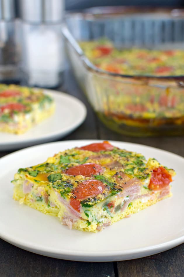 Ham and Tomato Egg Bake - Food Fanatic