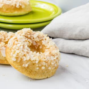 Toasted coconut donuts photo