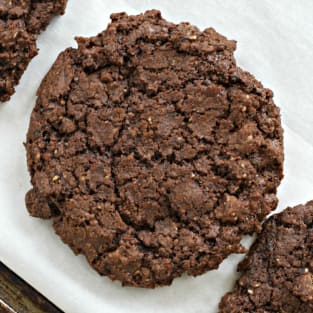 Double chocolate and espresso cookies photo