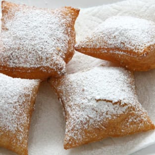 Puff pastry beignets photo