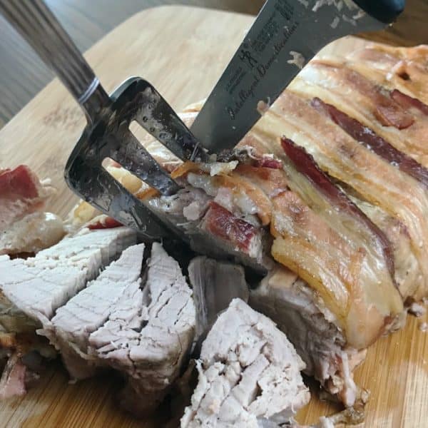 Slow Cooker Bacon Wrapped Pork Tenderloin By Intelligent Domestications Food Fanatic