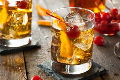 Ginger Brandy Old Fashioned Cocktail