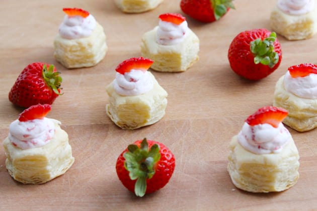 Strawberry Cream Puff Pastry Cups Image