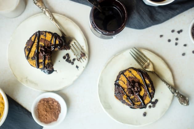 Vegan Cookie Dough Brownie Pancakes Photo
